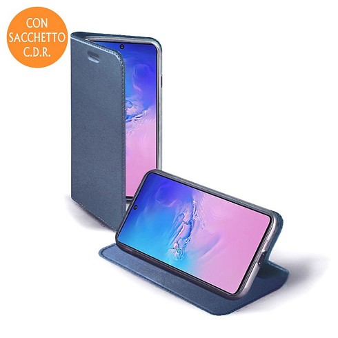 Custodia a libro Satin per Samsung Galaxy S10 Lite blue bulk