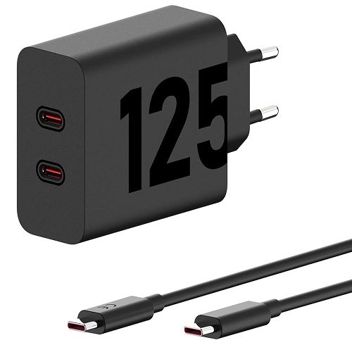 Motorola SJMCD1252 TurboPower 125W&nbsp; caricatore da rete 2 porte USB-C con cavo Usb-C/Usb-C