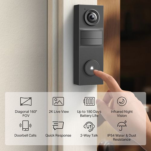 Tp-Link TD20 Mini videocampanello wifi a batteria 2K IP65