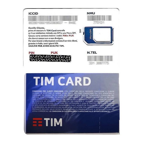TIM CARD - CARTE PREPAGATE - NO MARCA