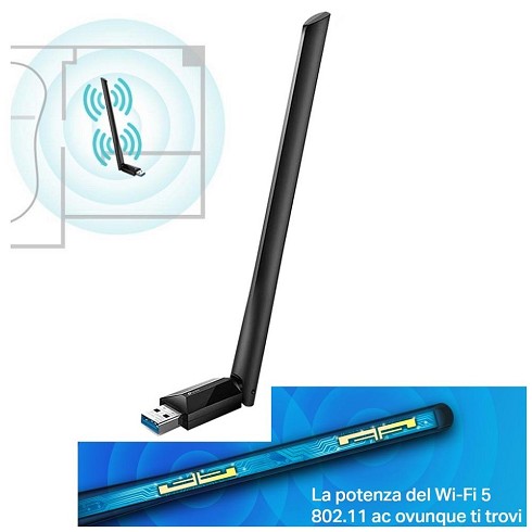 TP-Link Archer T3U Plus Chiavetta WiFi dual band AC1300 con doppia antenna