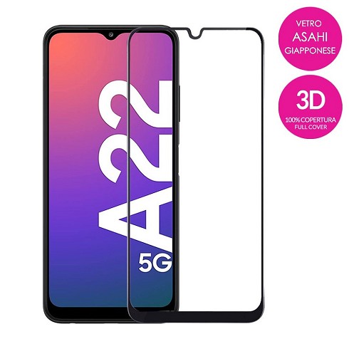 Pellicola in vetro ULTRA 3D (full) per Galaxy A22 5G black