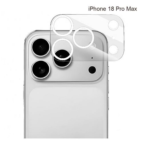 Vetro temperato per fotocamera iPhone 18 Pro Max - trasparente