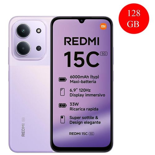Xiaomi Redmi 15C 5G Italia 128 + 4 GB dusk purple
