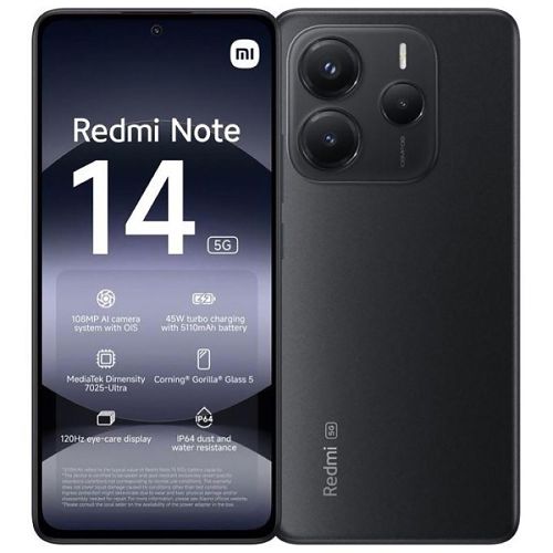 Cellulare Xiaomi Redmi Note 14 5G Italia midnight black 8 + 256GB