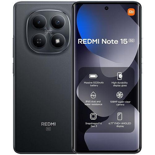 Cellulare Xiaomi Redmi Note&nbsp;15 5G Italia 8/256GB&nbsp;black