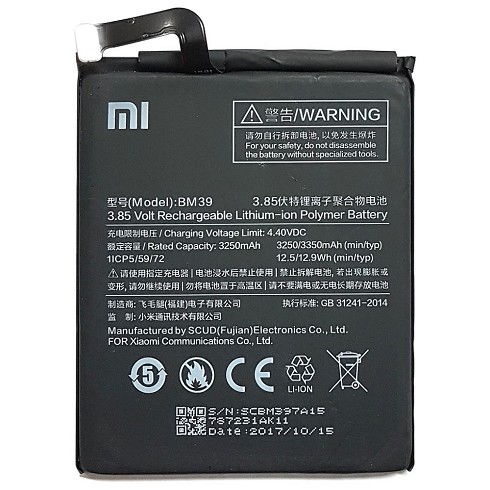 Batteria Xiaomi&nbsp;BM39 bulk per Xiaomi MI 6